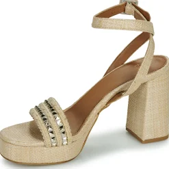 Exé Shoes - 619-ANCONA-RAFFIA-BEIGE-GOLD