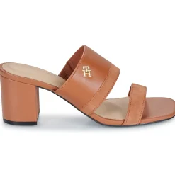 Tommy Hilfiger - LEATHER & SUEDE BLOCK HEEL MULE